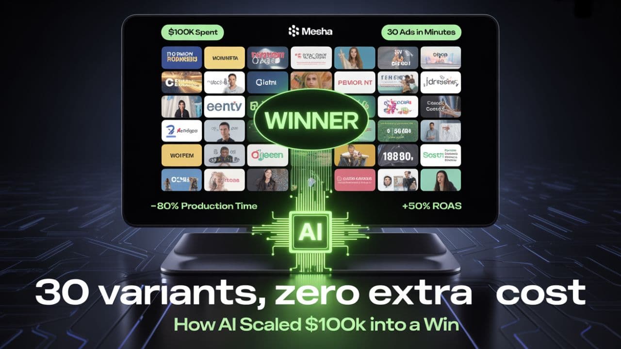 We Spent $100,000 on Ads. Here's How AI Helped Us Launch 30 New Variants Without Extra Cost